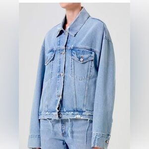 Agolde Martika Oversize Denim Jacket “Fray” color